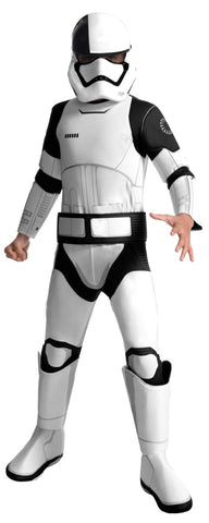 Star Wars: Kids Sized Deluxe Executioner Trooper.  Includes: Padded Jumpsuit, Boot Tops, Belt, & Mask.  Bring Your Family Star Wars Costume Ideas to Life with Han Solo, Princess Leia, Cewbacca, Luke Skywalker, Yoda, Darth Vader and Stormtroopers.    Even Get Your Dog Into The Halloween Spirit!