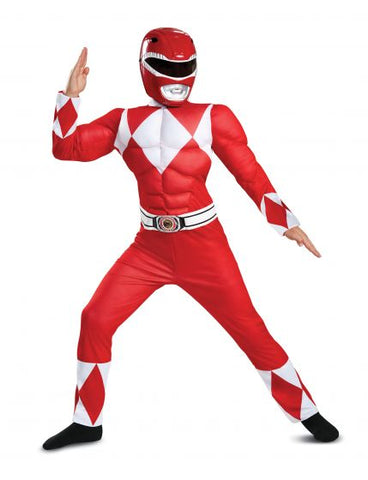 KIDS CLASSIC RED RANGER MUSCLE COSTUME