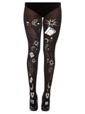 BLACK WHIMSICAL TIGHTS