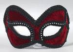 RED VELVET VENETIAN MASK