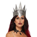 MEDIEVAL DARK ROYALTY LACE QUEEN CROWN