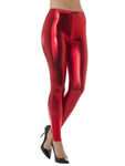 80'S RED METALLIC DISCO LEGGINGS