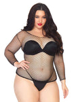 PLUS SIZE SPANDEX LONG SLEEVED INDUSTRIAL NET SHIRT