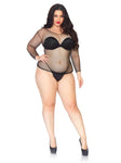 PLUS SIZE SPANDEX LONG SLEEVED INDUSTRIAL NET SHIRT