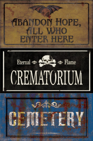 METAL SIGNS - CEMETERY ASSORTMENT