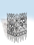 SILVER SKULL FENCE 2/SET