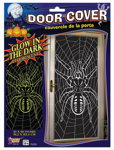 GLOW IN THE DARK SPIDER DOOR COVER