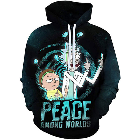 RICK AND MORTY PEACE AMONG WORLDS HOODIE