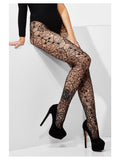 Black Gothic Pattern Fishnet Tights 