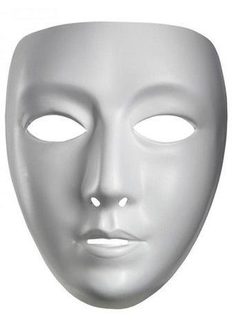 Blank White Female Masquerade Mask