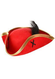 RED FEATHER PIRATE HAT