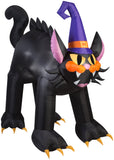 Animated Inflatable Halloween Cat. This Inflates In Seconds, Lights up and It's Head Turns from Side to Side. Includes Stakes and Tethers for Easy Outdoor Setup, But This Cat Works Just As Well Indoor Also. This Huge Halloween Cat Ist Sure To Attract The Attention Of Your Neighbor's Neighbors. Standing Approxamately 8.5 Ft Tall, 9 Ft Long And 4 Ft Wide, This Is The Perfect Front Yard Decoration For Everyone To See Your Halloween Spirit!
