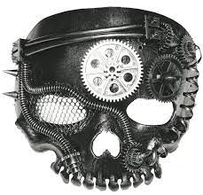 half steampunk mask, steampunk face mask, steampunk masquerade mask.