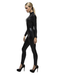 Black Wet Look Cosplay Bodysuit