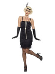 BLACK SHORT FLAPPER DRESS