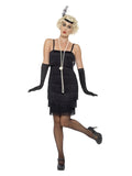 PLUS SIZE BLACK SHORT FLAPPER DRESS