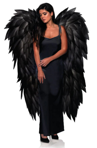 FULL LENGTH BLACK ANGEL WINGS