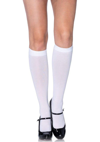 Womens White Knee High Socks