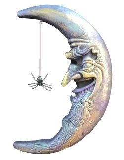 HANGING MOON WITH SPIDER