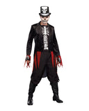 Mens Voodoo Witch Doctor Skeleton Halloween Costume