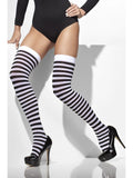 OPAQUE BLACK & WHITE STRIPED HOLD UPS