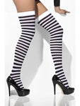 OPAQUE BLACK & WHITE STRIPED HOLD UPS