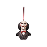 Saw: Billy Puppet Ornament. Almost Everyone Knows The Infamous Billy From Saw. If You're One Of Those People That Loves Halloween Year-Round, Then This Is The Perfect Item For You. Whether You Have A Halloween Tree, Christmas Tree Or You Just Want A Collectible Item, You'll Love This Saw Ornament.