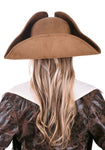 TAN SUEDE PIRATE HAT