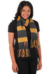 Wrap Yourself in Luxurious HUFFLEPUFF™ Pride When You Wear This HARRY POTTER™ Hufflepuff Heathered Knit Scarf in Sophisticated Colors. Super-Soft and Silky, the 100% Acrylic Knit Offers Both Comfort and Style For Everyday Fashion or Cosplay.