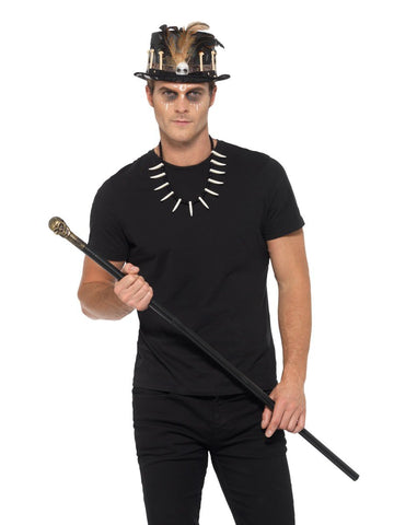 VOODOO KIT WITH BLACK FEATHERED TOP HAT